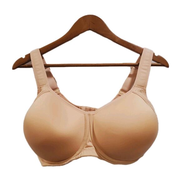 Wacoal Bra 38G  Underwire Lindsey Sport Contour 853302 Comfort Straps Beige - Picture 1 of 5